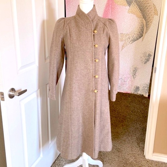 Vintage Jackets & Blazers - Vintage 50s 60s Bambergers Tweed Uruguay 100% Virgin Wool Peacoat Coat Academia
